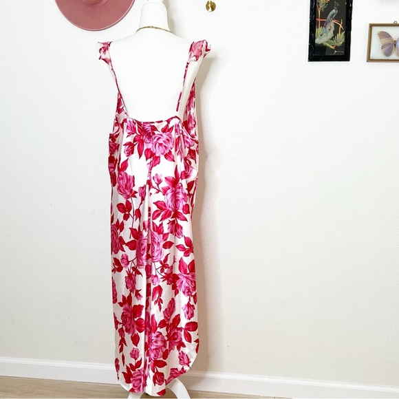Jaclyn Smith pink/red rose slip dress 3X - Picture 10 of 13